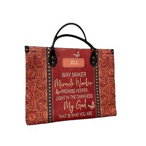 Large 16” Holistic Leather Bible Bag “Jill” Leather Church Spiritual